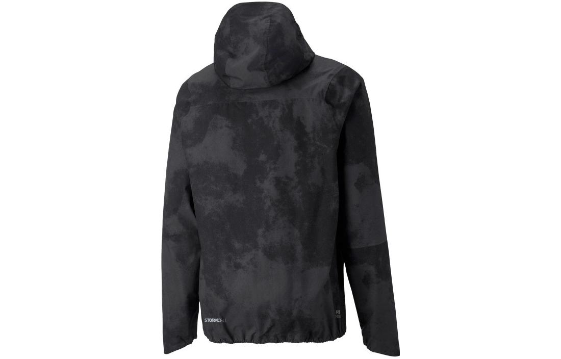 Lookbook Puma 黑色純色織布連帽外套帶標誌印花 523250-51