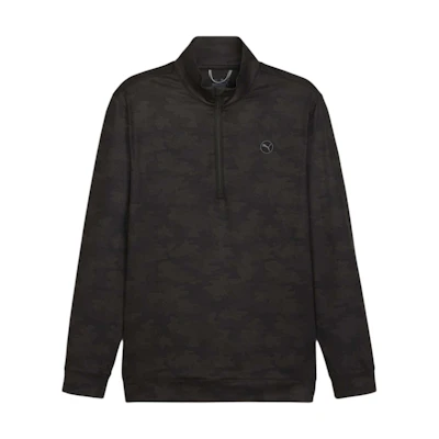 Puma Black Stand Collar Long-Sleeve Sweatshirt with Subtle Pattern Design 625912-01