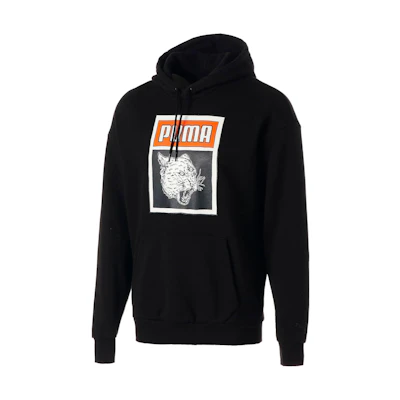Puma Black Sweatshirt with Lettering and Animal Print 622655-01