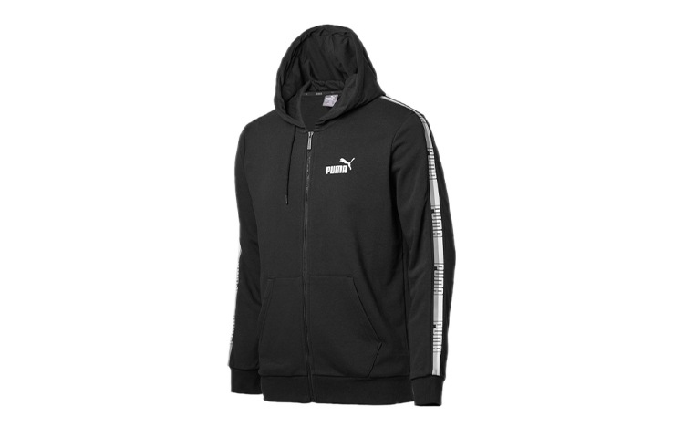 Puma Black Tape Logo Hooded Zip-Up Jacket 853356-01