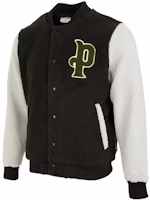 Puma Black V-Neck Jacket with Logo Embroidery and Colorblock Design 536182-05 Puma Black V-Neck Jacket with Logo Embroidery and Colorblock Design 536182-05