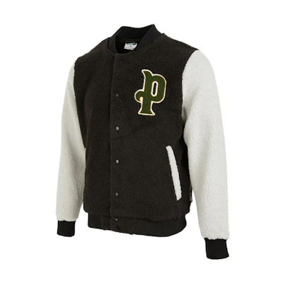 Puma Black V-Neck Jacket with Logo Embroidery and Colorblock Design 536182-05