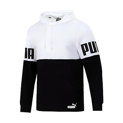 Puma Black White Logo Hoodie - Breathable Pullover Activewear 847723-02