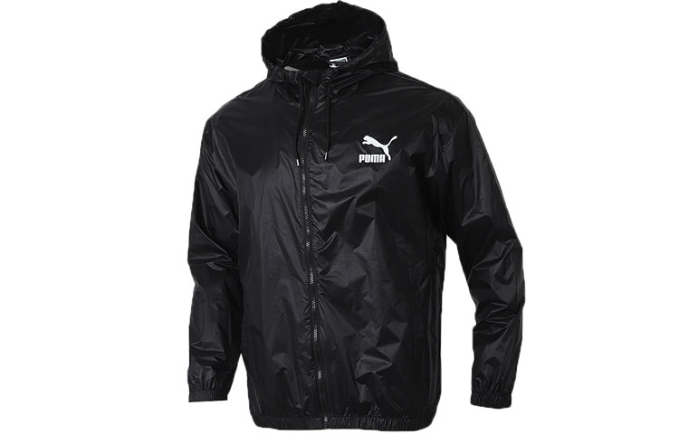 Puma Black Windbreaker Hooded Jacket - Autumn Edition Gift for Him 599904-01