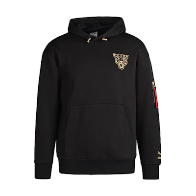 Puma Black Windproof Hooded Casual Sports Long-Sleeve Sweatshirt 536577-01