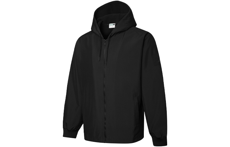 Puma Black Windproof Long-Sleeve Fleece-Lined Hooded Jacket 530273-01