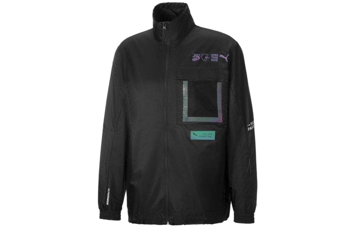 Puma Black Windproof Sports Jacket with Zipper (No Hood) 530380-01