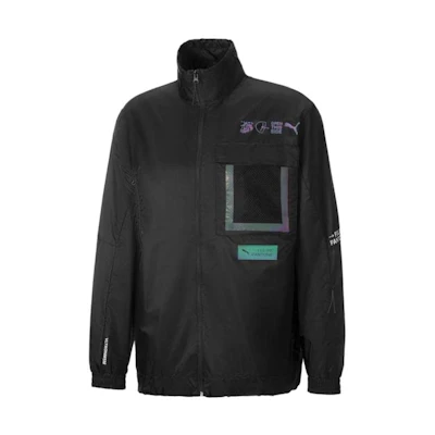 Puma Black Windproof Sports Jacket with Zipper (No Hood) 530380-01