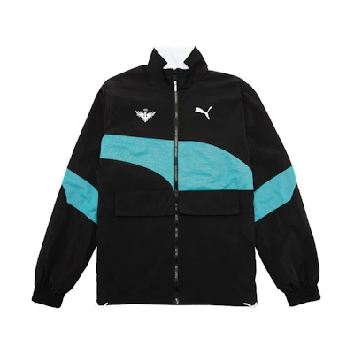 Puma Black Zip-Up Jacket with Logo Print Design 537997-01