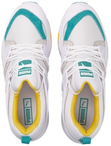 プーマ BOG レトロ "白/スペクトラ緑" 383528-01 Shop プーマ BOG レトロ "白/スペクトラ緑" 383528-01