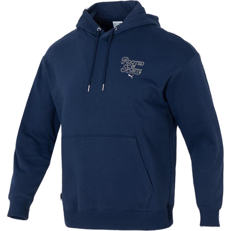 Puma Blue Colorblock Hoodie with Embroidered Lettering 631036-14