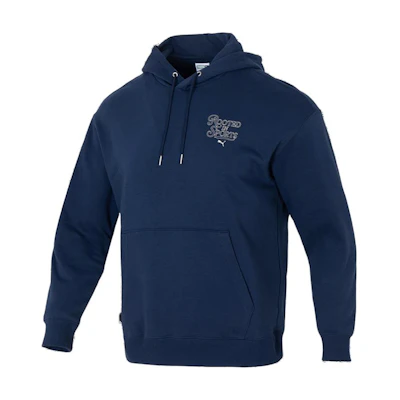 Puma Blue Colorblock Hoodie with Embroidered Lettering 631036-14
