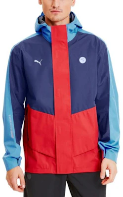 Puma 藍色拼接logo印花拉鏈連帽外套 596083-04 Shop Puma 藍色拼接logo印花拉鏈連帽外套 596083-04