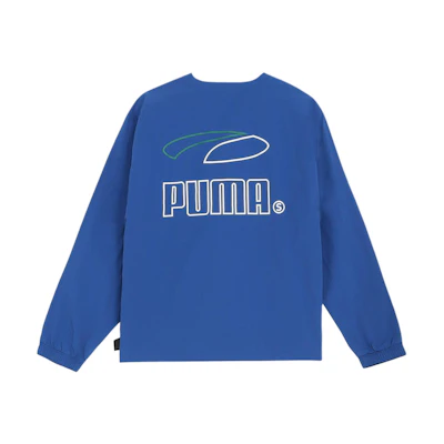 Puma Blue Crewneck Skateboarding Sweatshirt with Lettering Design 625690-17