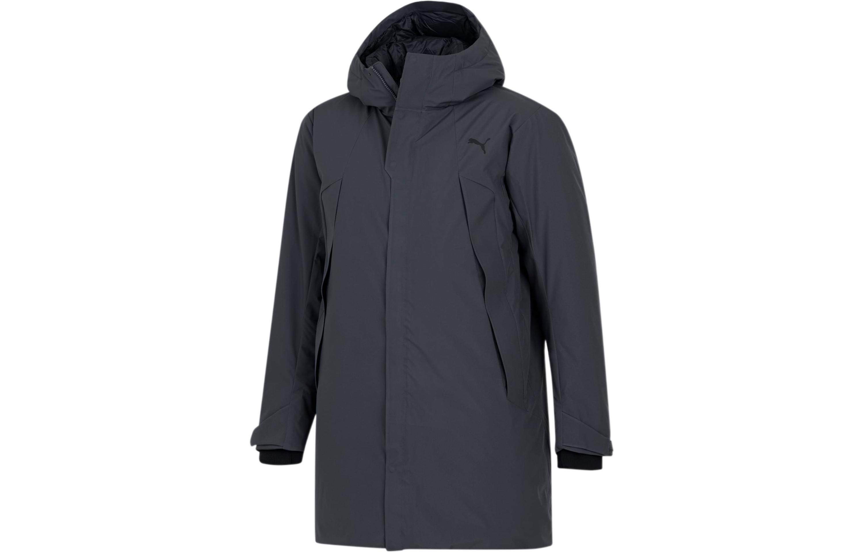 Puma Blue Hoodie Jacket with Solid Logo Print and Dual Closure 933465-02