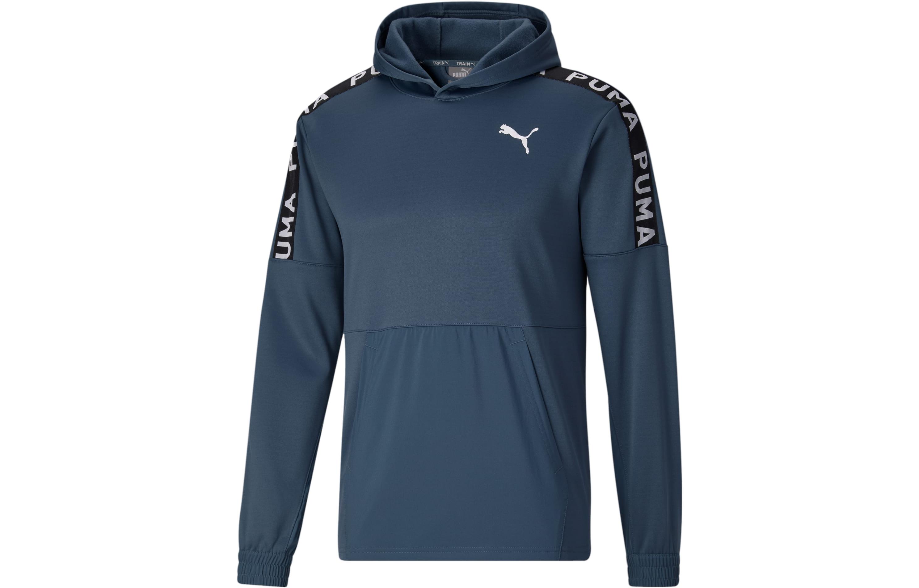 Puma Blue Hoodie with Logo Letter Print 523045-18