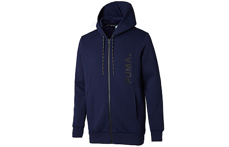 Puma Blue Hoodie with Vertical Logo Design 578000-06