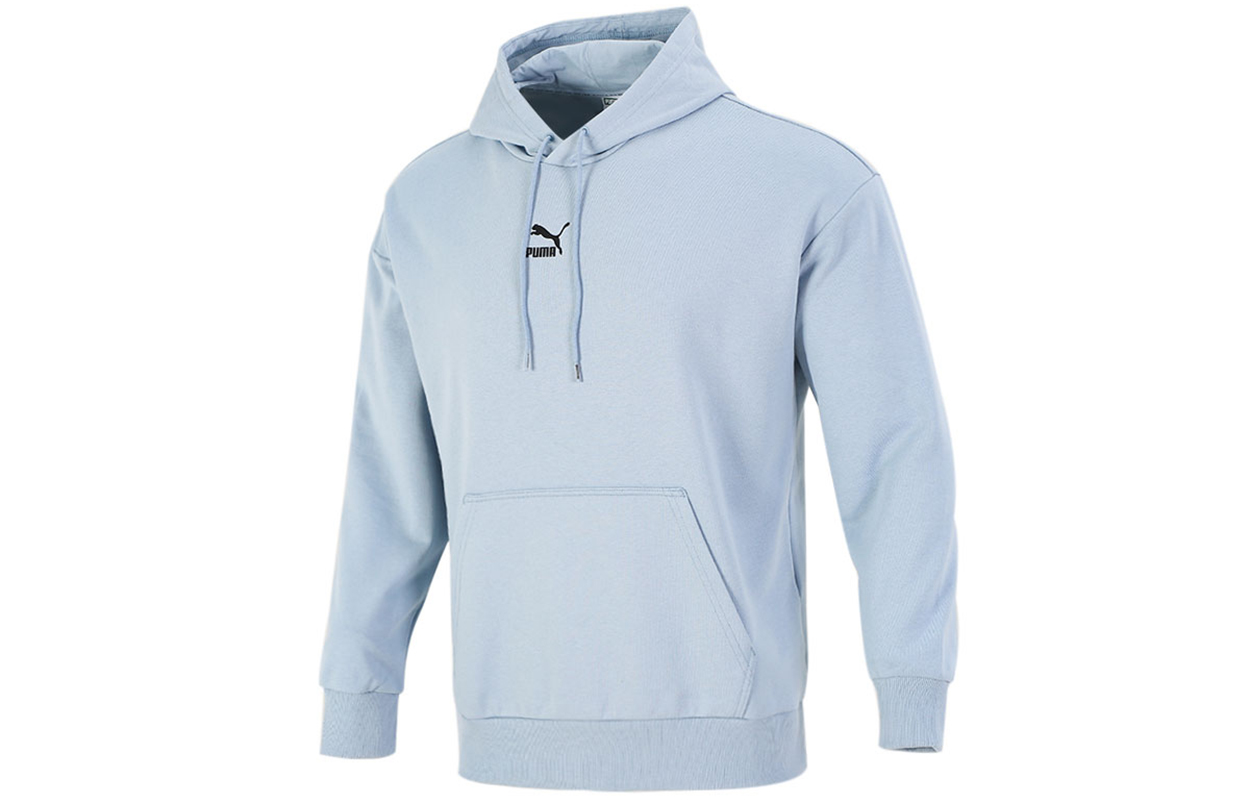 Puma Blue Knit Logo Hoodie Pullover Sportswear 533114-61