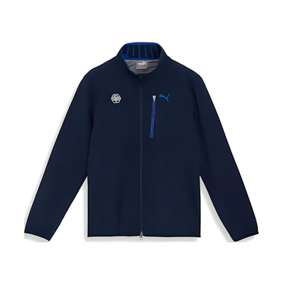 Puma Blue Logo Embroidered Letter Print Zip-Up Jacket 624904-02