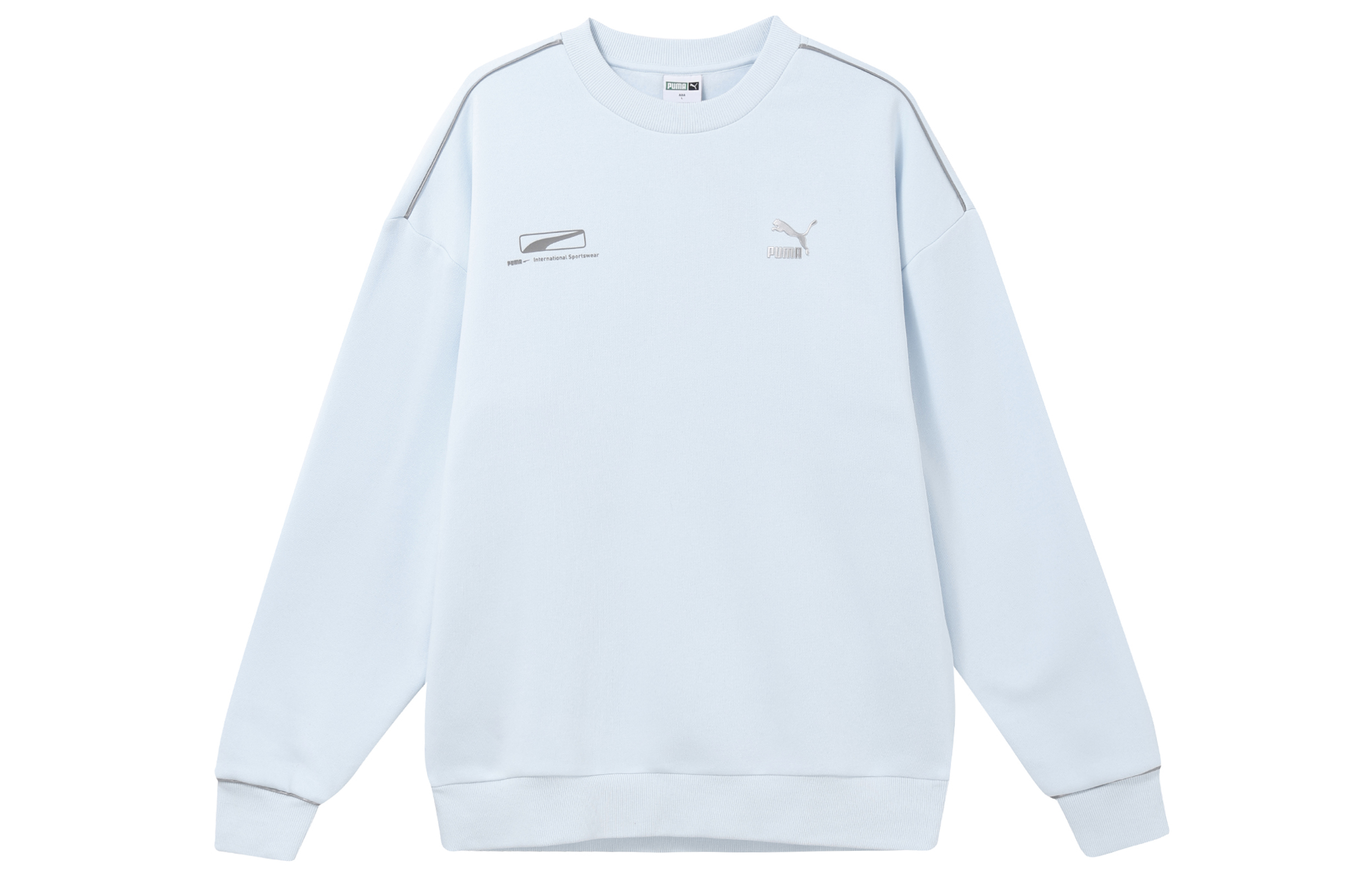 Puma Blue Logo Graphic Crewneck Long-Sleeve Sweatshirt 625075-69