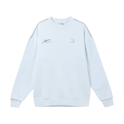 Puma Blue Logo Graphic Crewneck Long-Sleeve Sweatshirt 625075-69