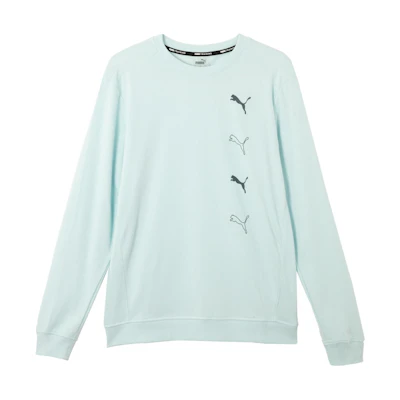 Puma Blue Logo Printed Crewneck Sweatshirt 521838-20