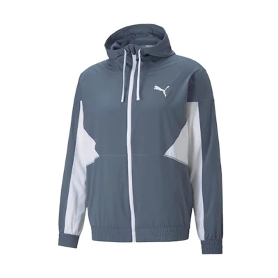 Puma Blue Patchwork Logo Hoodie Jacket 522970-18