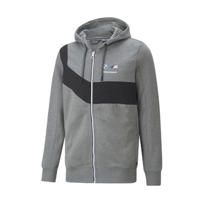 Puma BMW M Motorsport Hoodie Zip Sweat Jacket Grey 535864-03