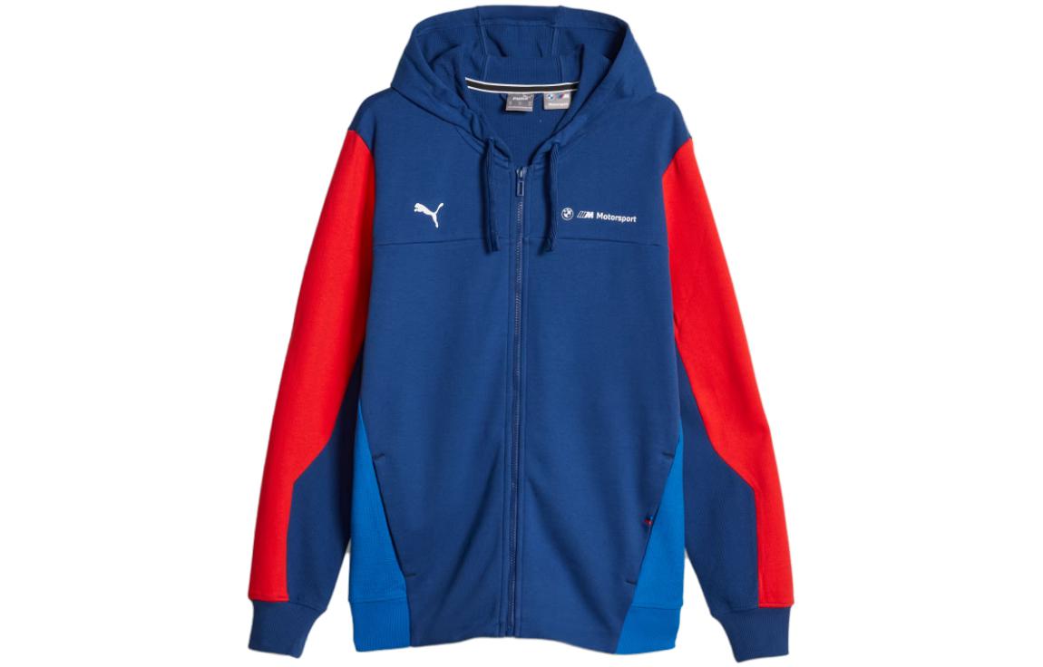 Puma BMW M Motorsport Logo Colorblock Hooded Jacket Blue 621221-04