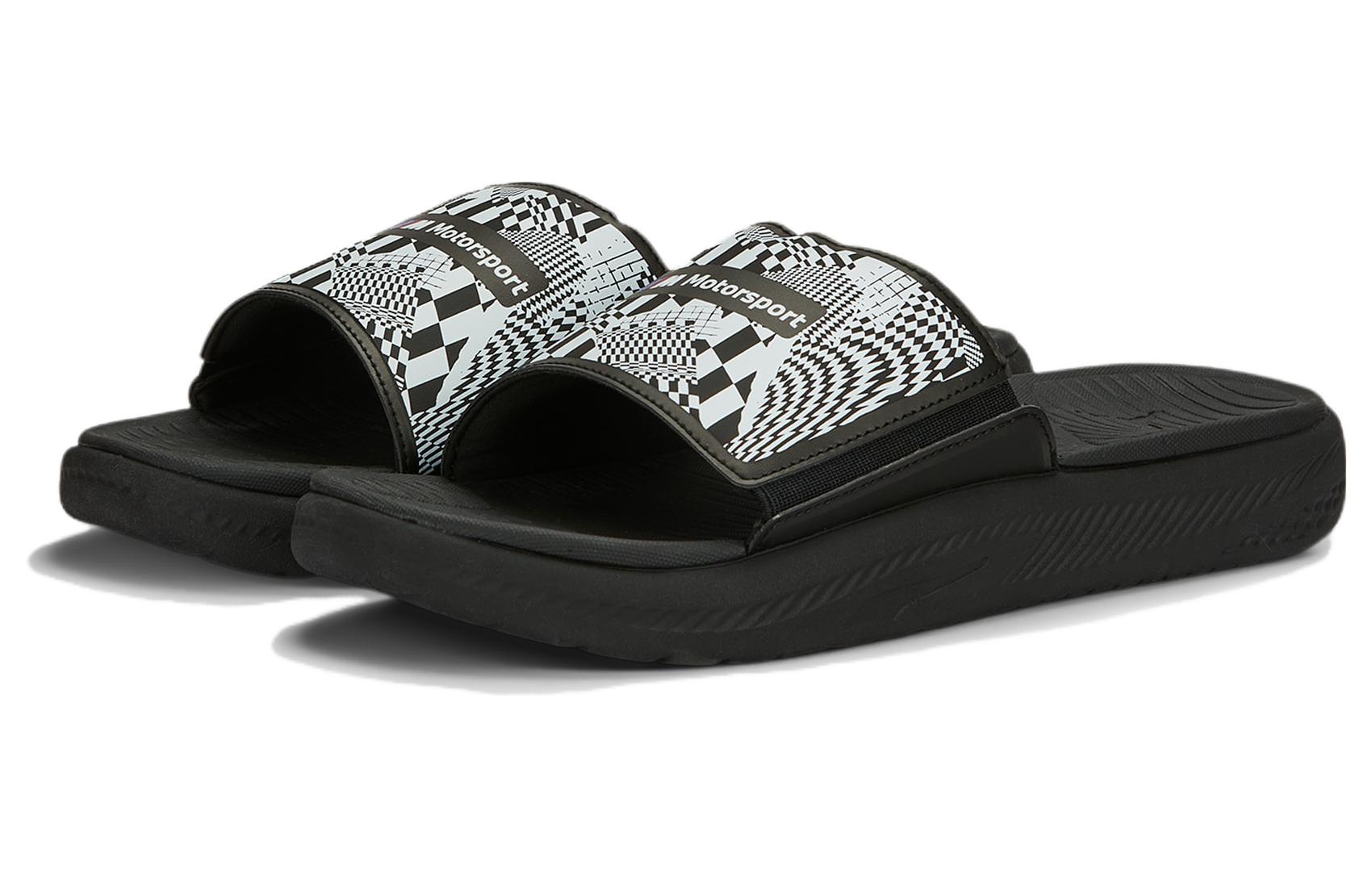 Puma BMW M Motorsport Softride Black White 'Slip-Resistant Sport Slides' 圖 3