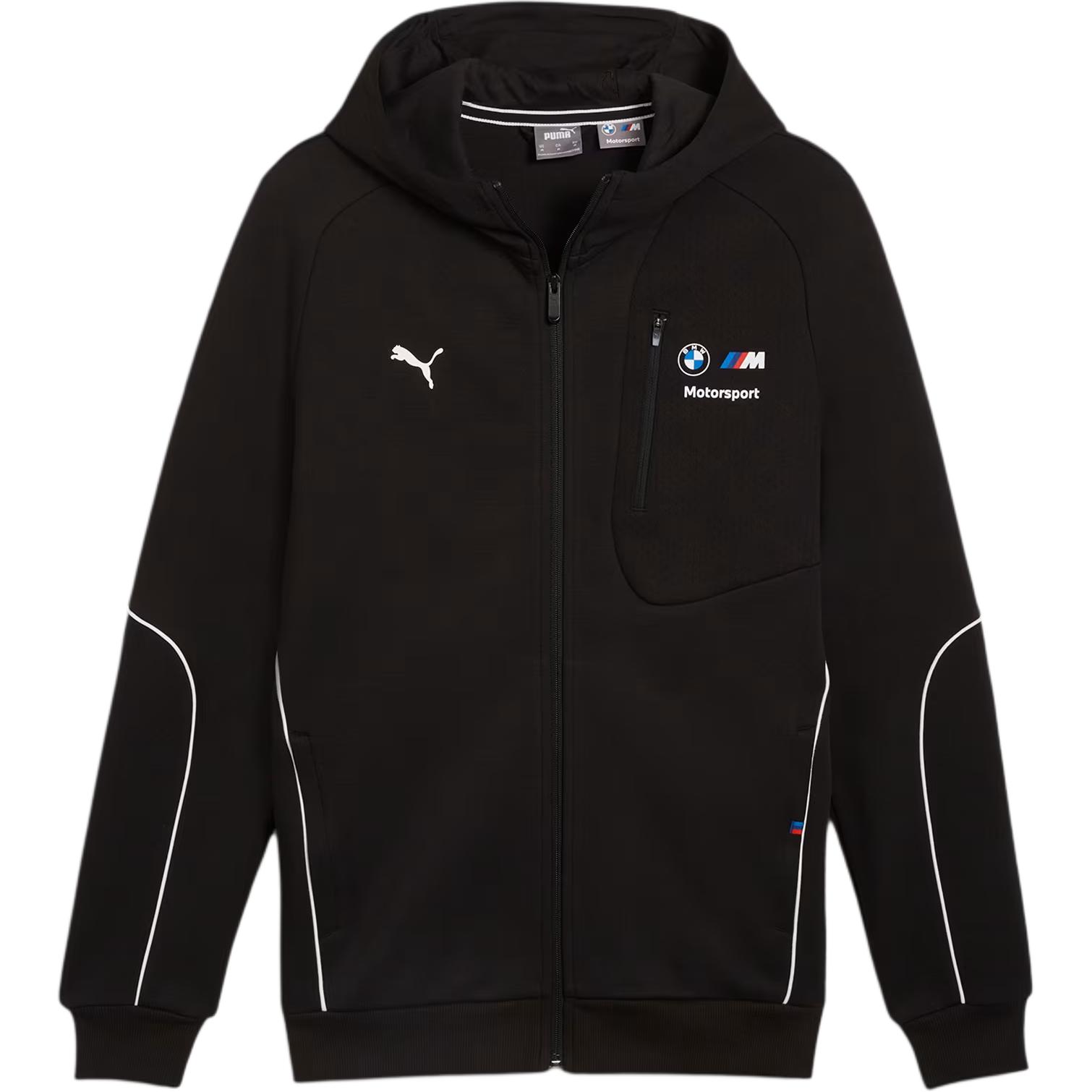 Puma BMW M Motorsport SS24 Logo Hooded Sweat Jacket Black Stylish Comfort 627456-01