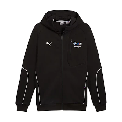 Puma BMW M Motorsport SS24 Logo Hooded Sweat Jacket Black Stylish Comfort 627456-01