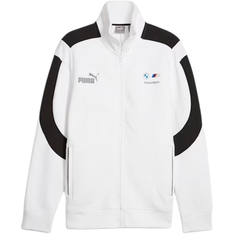 Puma BMW M Motorsport White Retro Slim Fit Track Jacket for Men 624139-02
