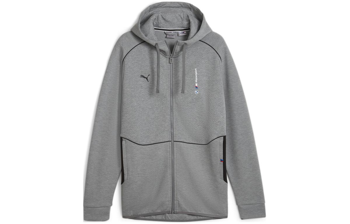 Puma BMW MMS Racing Colorblock Zip Hoodie Sweatshirt Men’s Gray 624144-03