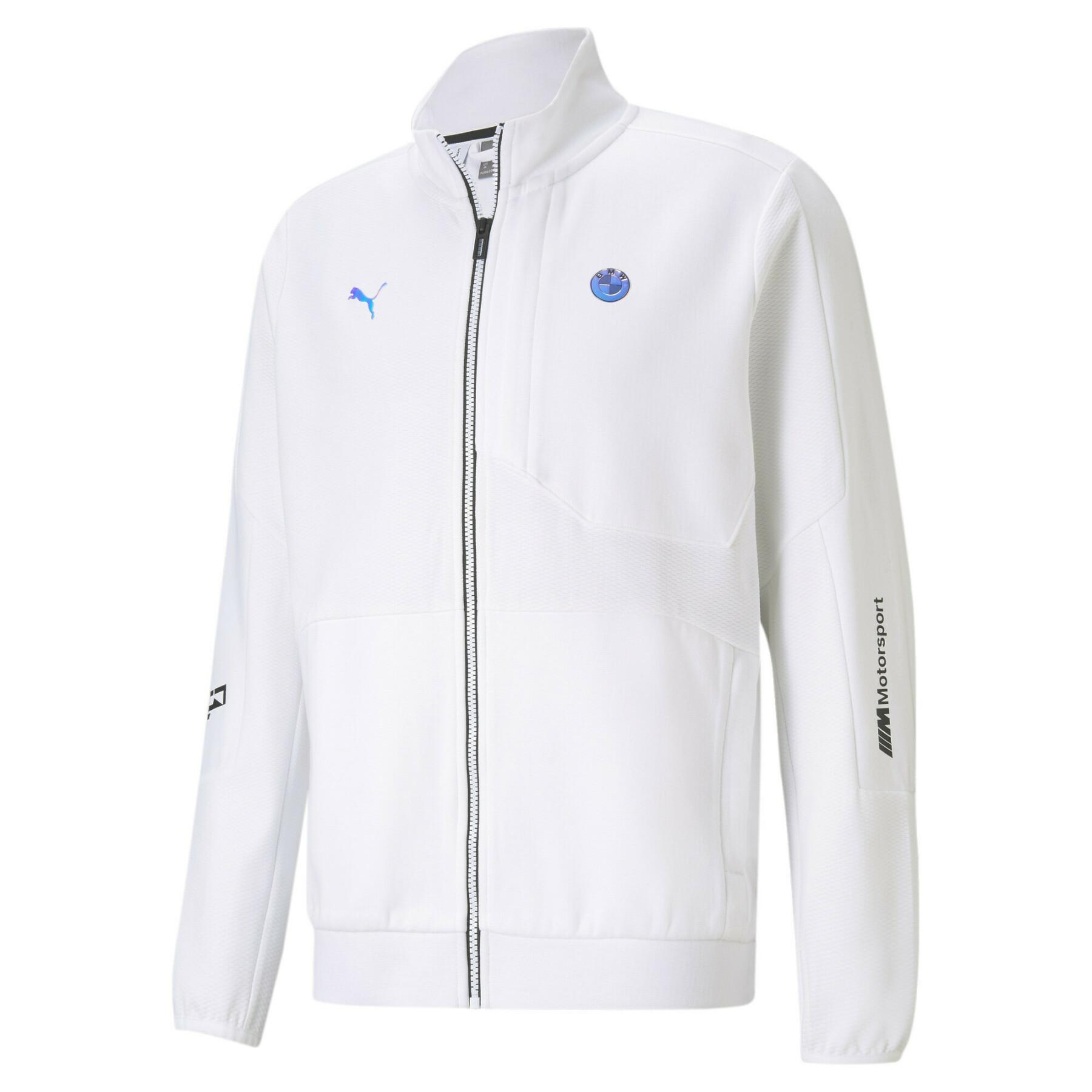 Puma BMW Mms RCT Logo Print Zip-Up Jacket White 599496-02