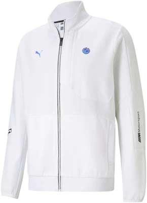 Puma BMW Mms RCT Logo Print Zip-Up Jacket White 599496-02 Buy Puma BMW Mms RCT Logo Print Zip-Up Jacket White 599496-02