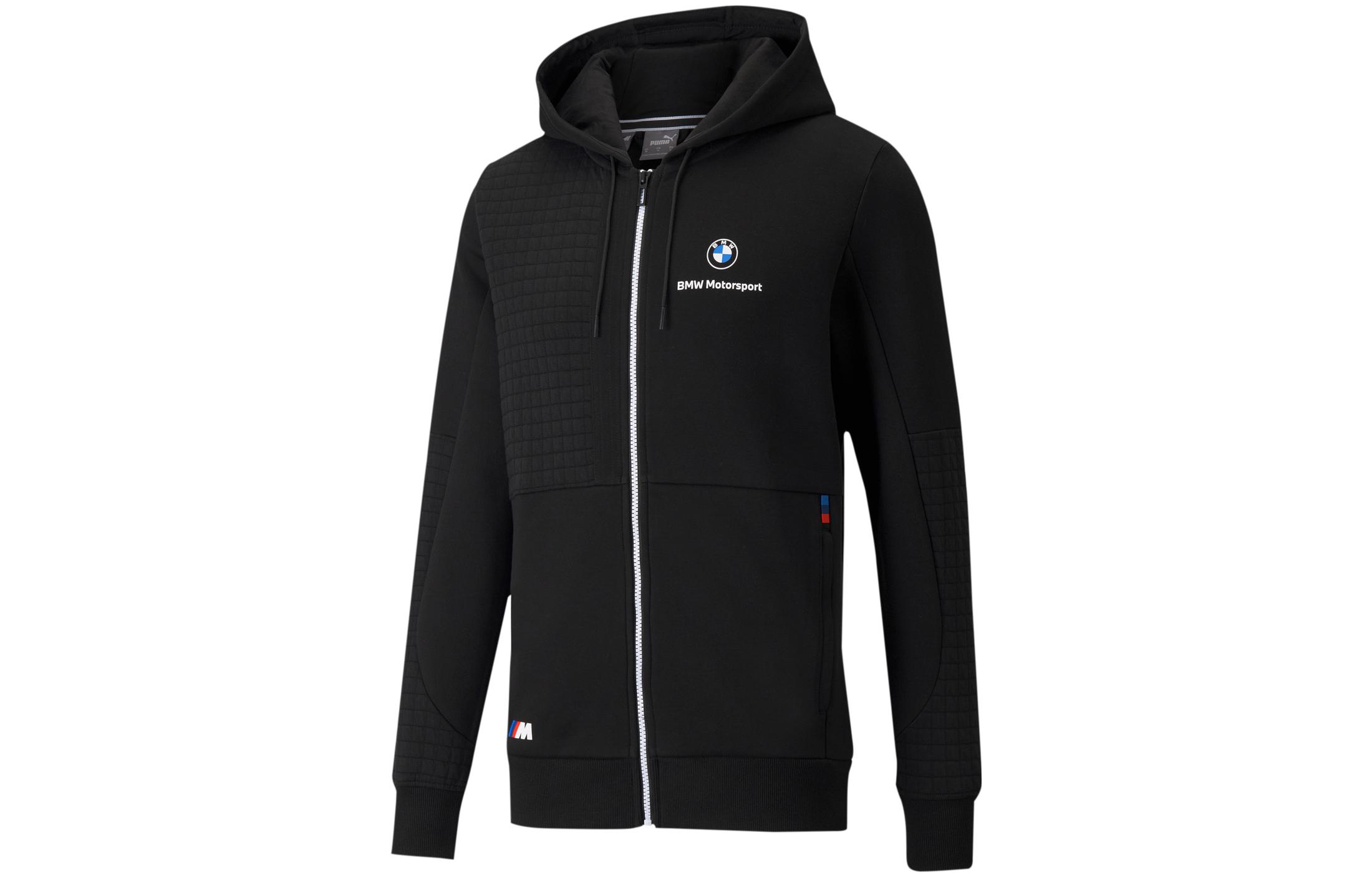 Puma BMW Motorsport Full-Zip Hoodie Sweatshirt Black Jacket 531187-01