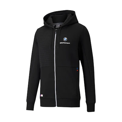 Puma BMW Motorsport Full-Zip Hoodie Sweatshirt Black Jacket 531187-01