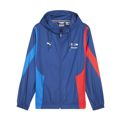 Puma BMW Motorsport Woven Jacket Colorblock Breathable Zip Hoodie - Blue 625174-04