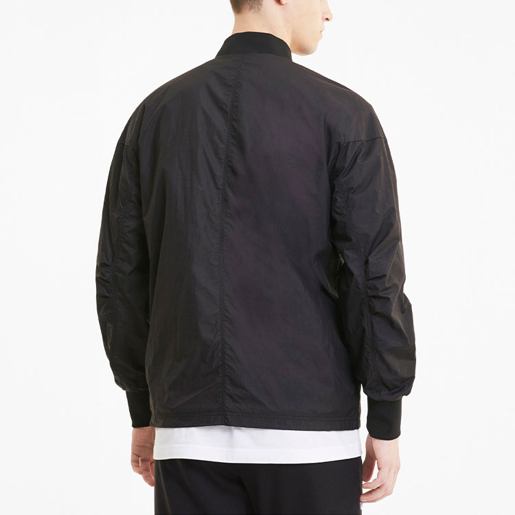 Puma BMW Racing Series Black Letter Print Baseball Collar Jacket 597969-01 圖 6
