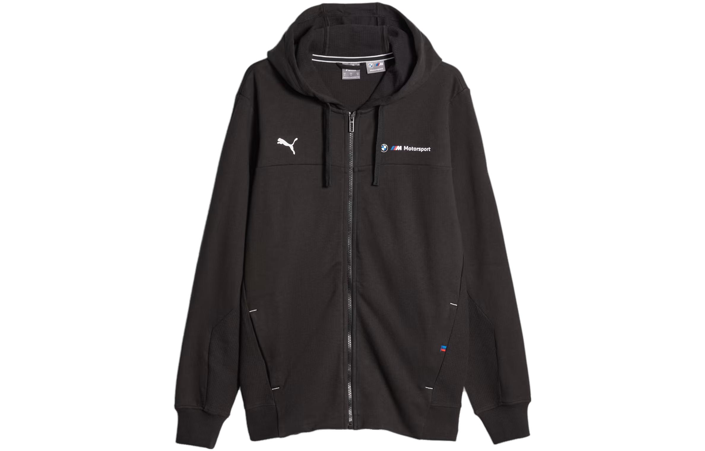 Puma BMW Solid Embroidered Hoodie Jacket Black 621221-01