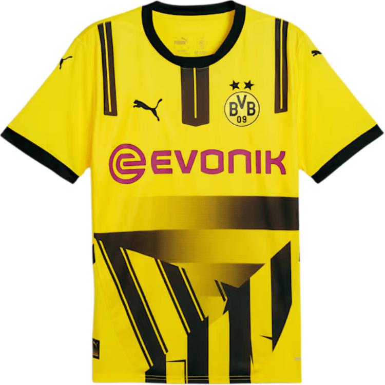 Puma Borussia Dortmund Retro Logo Crewneck Soccer T-Shirt Black/Yellow (Men) 775680-01