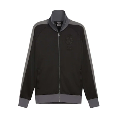 Puma Borussia Dortmund T7 Black-Grey Colorblock Track Jacket Long Sleeve 769573-06