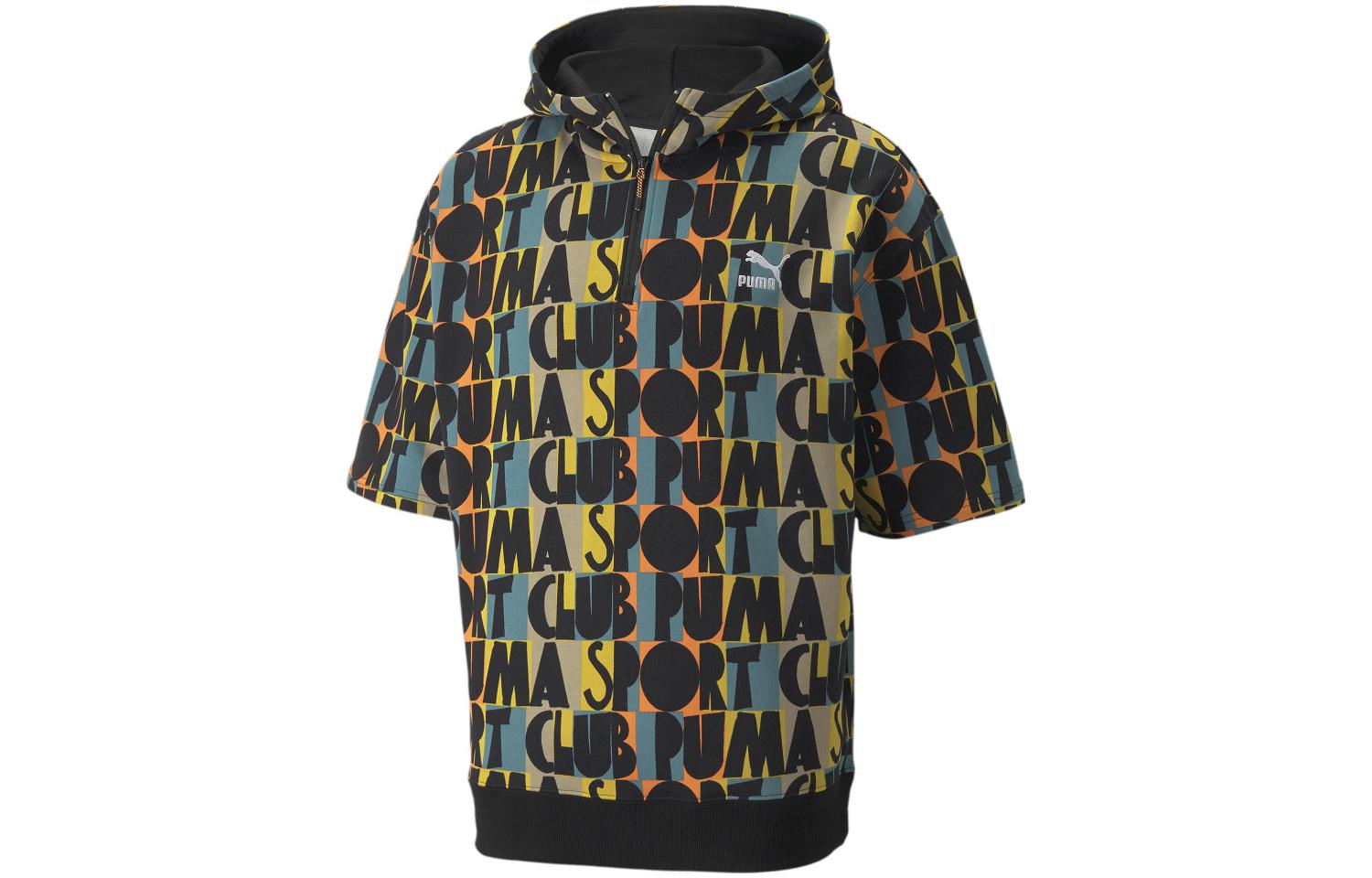 Puma Borussia Mönchengladbach AOP Hoodie Black Short-Sleeve 535361-01