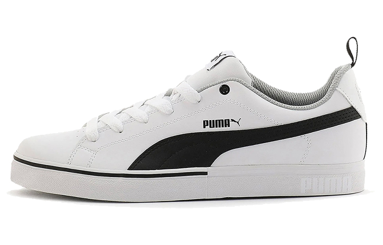 Puma Break Point Vulc White/Black Casual Board Shoes 372290-02