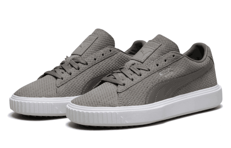 Lookbook 彪马 Breaker Suede 灰色运动鞋 366077-07
