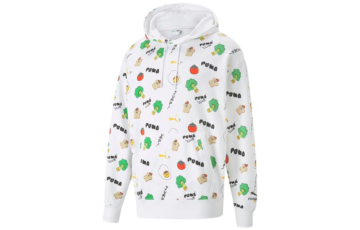 Puma Breathable Printed Running Pullover Sweatshirt - White 533200-02