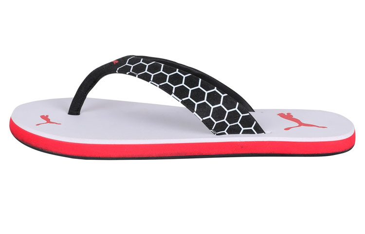 Puma Breeze Graphic IDP Flip-Flops 'White Red' 368332-04