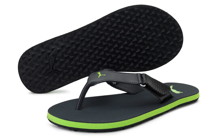 Shop Puma Breeze Star V1 'Black Green Slides' 380277-01