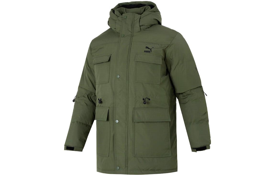 Puma Brenner Windproof Multi-Pocket Jacket Unisex Army Green Long-Sleeve 539760-95